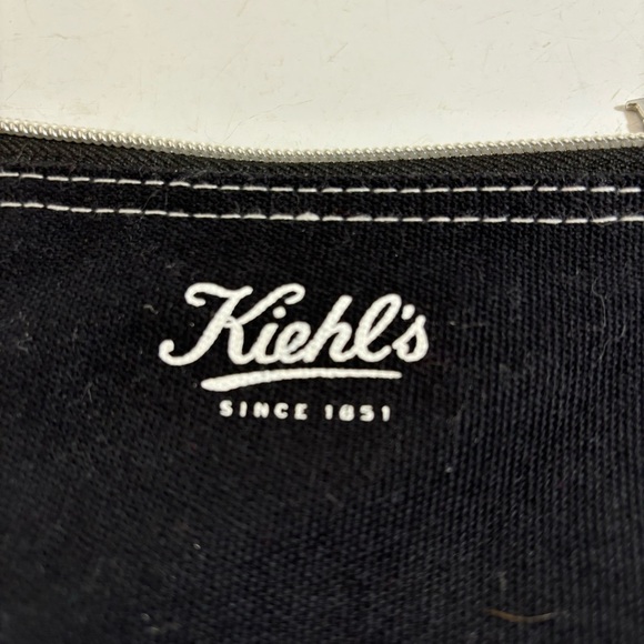 🛍️3/$30 Kiehl’s black zippered cosmetic travel pouch bag - Picture 7 of 12